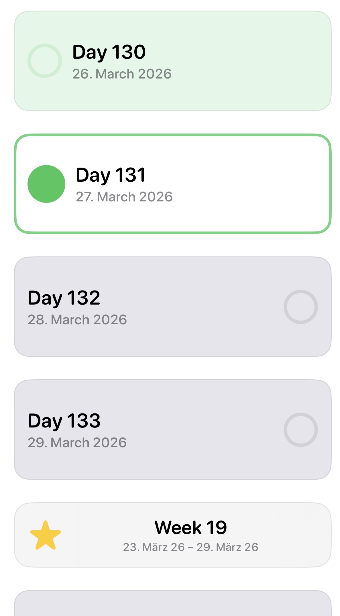 NURIO app screen showing memories